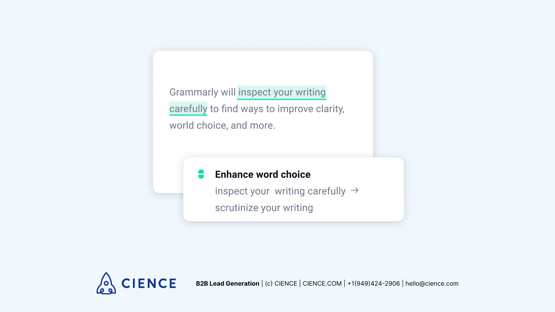 Tools for B2B content marketing: Grammarly